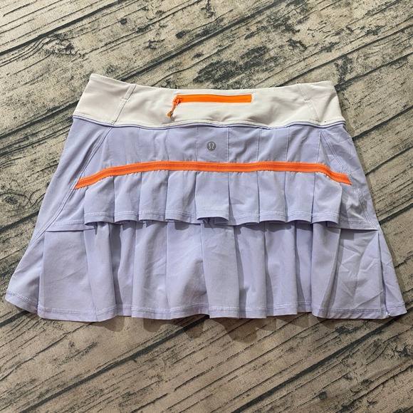 Lululemon Run Pace Setter Skirt Regular Cool Breeze Nimbus Skort Tennis Sz 6 - Picture 1 of 11